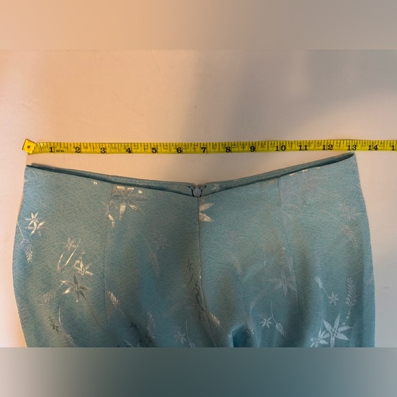 ❤️SOLD❤️ Blue Silver Floral Print Indian Kurta Kameez Palazzo Two Piece Set - Picture 10 of 13